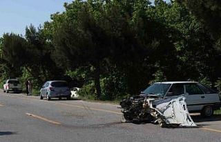 Duble yolda korkutan kaza: Kontrolden çıkarak karşı...