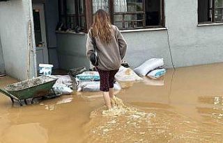 Düzce’de sağanak taşkına sebep oldu: Evleri...