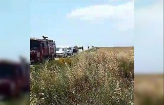 Edirne’de buğday tarlasına sürüklenerek takla...