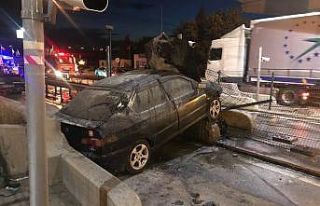 Edirne’de gişelere çarpan alkolü sürücünün...