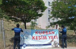Edremit’te kurban kesim yerleri belirlendi
