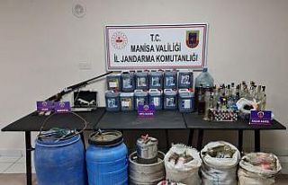 Evinin deposunda sahte alkol yapıp satan şahıs...