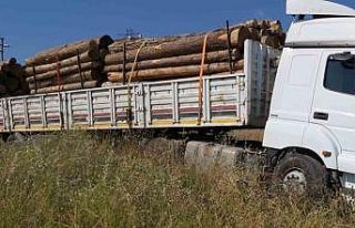 Freni boşalan tır lastiğinin patlamasıyla durdu...O...