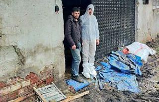 Gediz’de selden zarar gören tavuk işletmesinde...