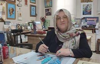 Gelin aynaları cam altı boyama sanatına konu oldu