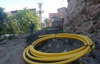 Hakkari’de doğalgaz çalışması devam ediyor