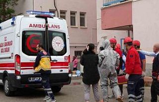 Hastanede gerçeğini aratmayan tatbikat