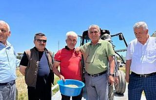 Haymana’da ilk arpa ürünü borsaya geldi