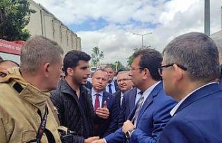 İmamoğlu Başakşehir’de yanan iş hanında incelemelerde...
