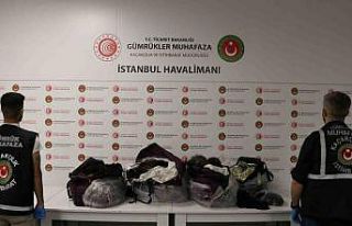 İstanbul Havalimanı’nda 93 kilo insan saçı ele...