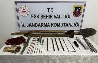 Jandarma ekiplerinden kaçak kazıya suçüstü