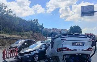 Kağıthane’de iki aracın karıştığı kazada...