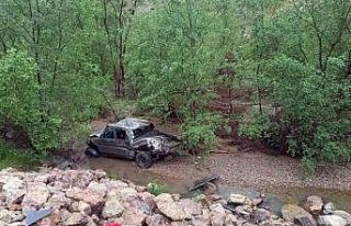 Kamyonet uçuruma yuvarlandı: 1 ölü, 1 yaralı