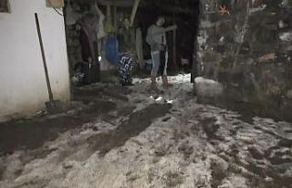 Kars’ta bir köyü sel vurdu, 10 ev selden zarar...
