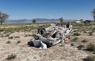 Konya’da otomobil takla attı: 1 ölü, 1 yaralı