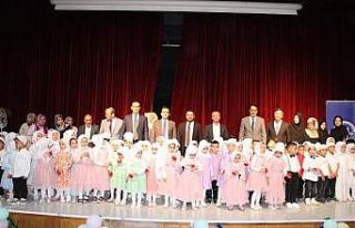 Kur’an kursu öğrencileri için mezuniyet töreni...