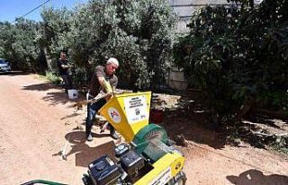 Mersin’de muz üreticisine dal parçalama makinesi...