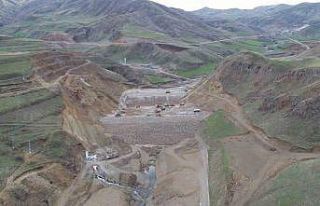 Narman Şehitler Barajında çalışmalar sürüyor