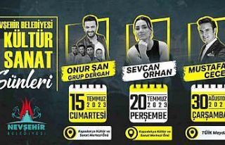 Nevşehir Belediyesi yaz konserleri Temmuz ayında...