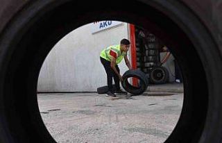 Ömrünü tamamlamış lastikler, ekonomiye kazandırılıyor