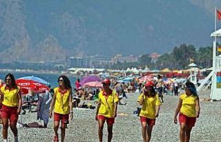 Onları gören erkekler boğulma numarası yapıyor