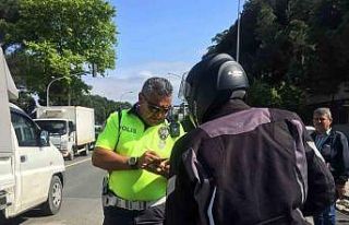 Ordu’da motosiklet sürücülerine 1 saatlik denetimde...