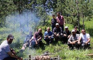 Ormanda cağ kebabı keyfi