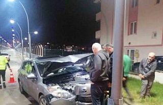 Otomobil aydınlatma direğine çarptı: 1 yaralı