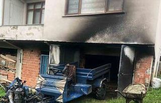 Pat pat motorunda çıkan yangın söndürüldü