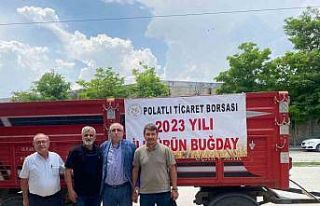 Polatlı’da ilk hasat buğday satışa sunuldu