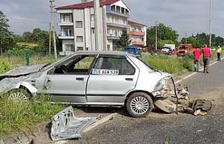 Samsun’da iki otomobil çarpıştı: 2 yaralı