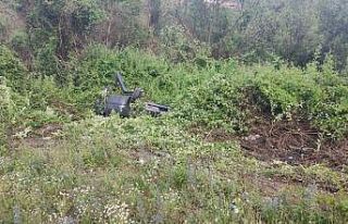 Şarampole uçan otomobildeki 3 kişi yaralandı