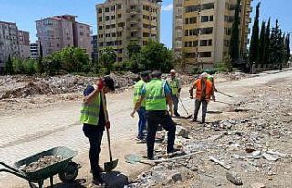Sokak ve caddelerde temizlik çalışması