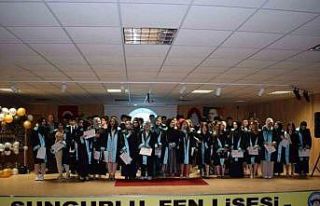 Sungurlu fen lisesinde mezuniyet sevinci