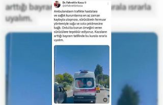 Sürücüler ambulansa yol verdi, Bakan Koca teşekkür...