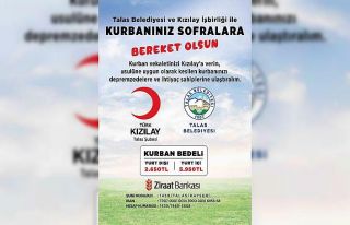 Talas’ta Belediye-Kızılay kurban işbirliği