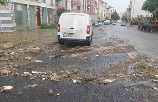 Tekirdağ’da gökyüzünden su boşaldı