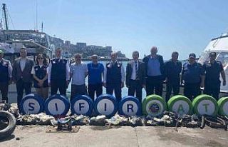 Temizleme etkinliğinde denizden çıkarılanlara...