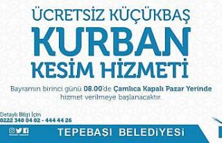 Tepebaşı’nda kurban kesim alanları hazır