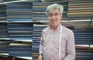 Terzilerde kurban bayramı öncesinde kumaş pantolon...