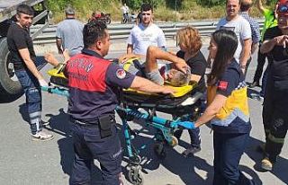 Tır yoldan çıktı: 1 yaralı