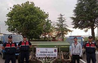 Tonluk tarım aleti çalan şüpheliler yakalandı