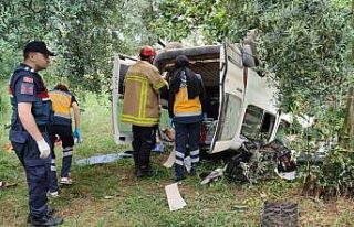 Topladığı erikleri satmaya götürürken kazada...