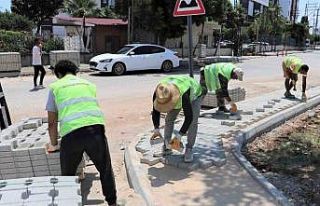 Toroslar’daki kaldırım çalışmaları Çağdaşkent’de...