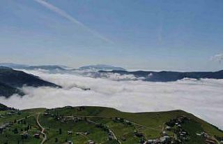 Trabzon’un yaylalarından eşsiz bulut denizi manzaraları