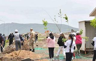 Yakutiye’de fidanlar toprakla buluştu