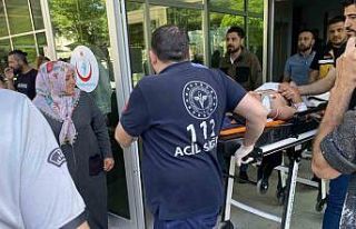 Yolun karşısına geçmek isteyen çocuğa otomobil...