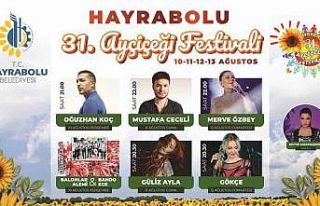 31. Hayrabolu Ayçiçeği Festivali sanatçıları...
