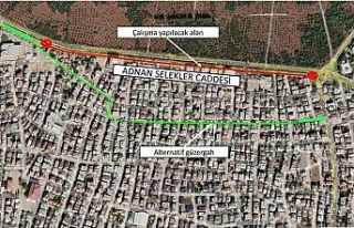 Adnan Selekler Caddesi beş gün trafiğe kapalı