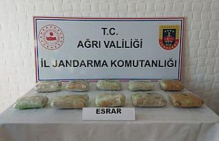 Ağrı’da 10 kilo uyuşturucu ele geçirildi
